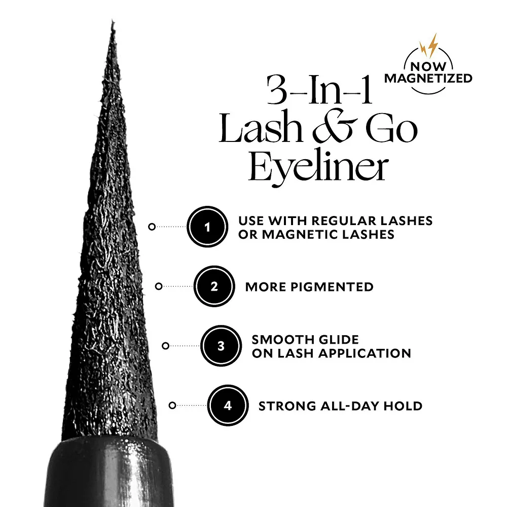 Velour Lashes Lash & Go Eyeliner 3-in-1 Eyeliner + Magnetic Lash Adhesive 4 Velour Lashes Lash & Go Eyeliner 3-in-1 Eyeliner + Magnetic Lash Adhesive - Image 2