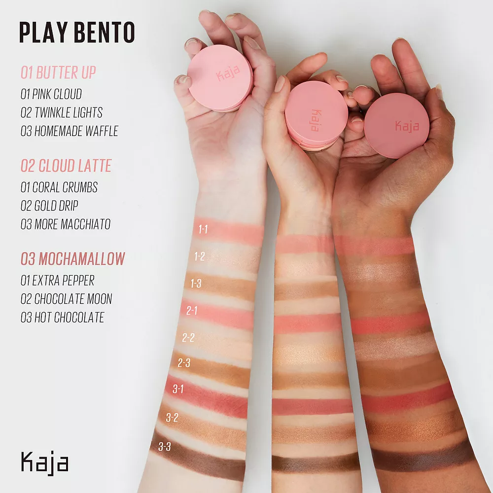Kaja Face Bento Cream Bronzer, Powder Blush & Highlighter Sculpting Trio - Image 6