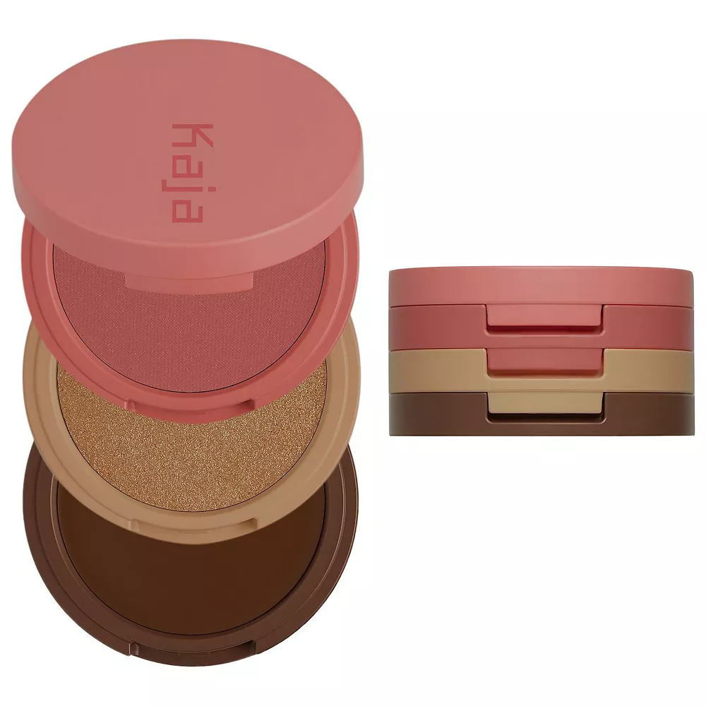 Kaja Face Bento Cream Bronzer, Powder Blush & Highlighter Sculpting Trio