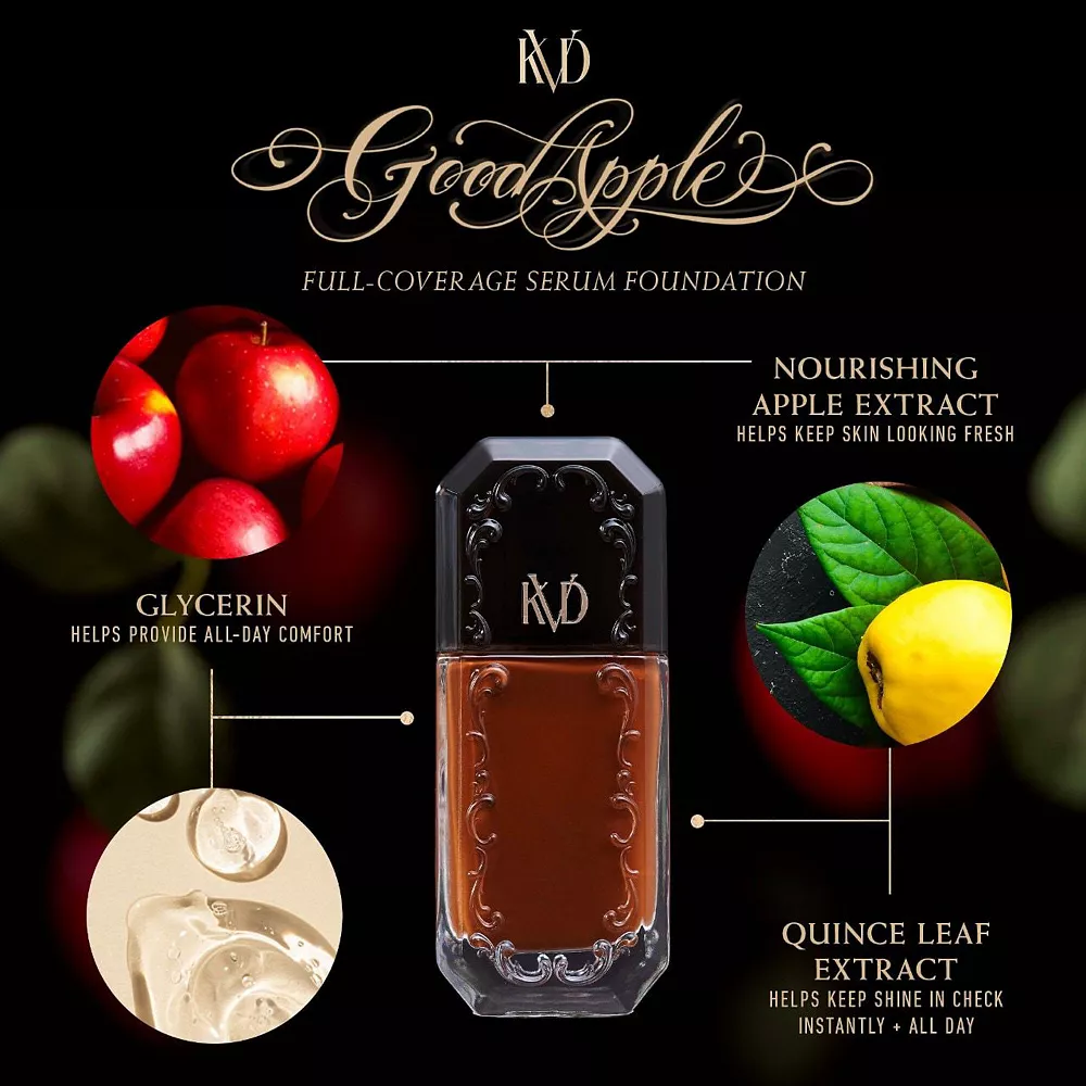 KVD Beauty Good Apple Full-Coverage Transfer-Proof Vegan Serum Foundation - Image 6